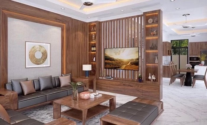 45 mẫu vách ngăn trang trí phòng khách tuyệt đẹp