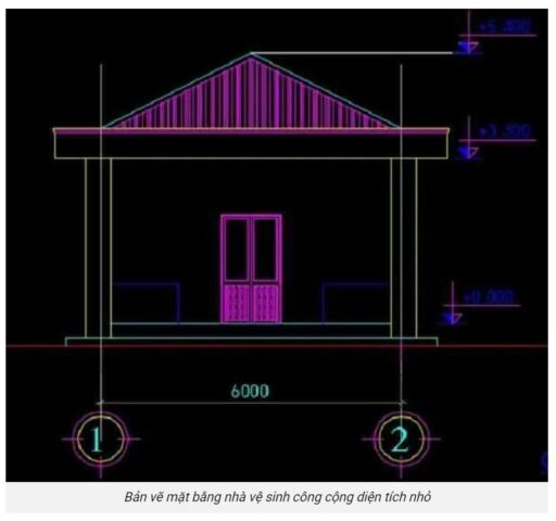 Bản vẽ chi tiết nhà vệ sinh tiện nghi nhất