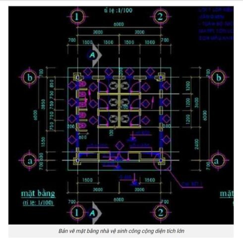 Bản vẽ chi tiết nhà vệ sinh tiện nghi nhất