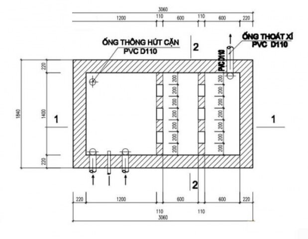 3 bản vẽ chi tiết nhà vệ sinh đẹp, hợp phong thủy cho từng kiểu nhà