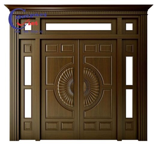 Mẫu cửa 2 cánh đẹp bằng gỗ óc chó Mẫu cửa 2 cánh đẹp bằng gỗ óc chó