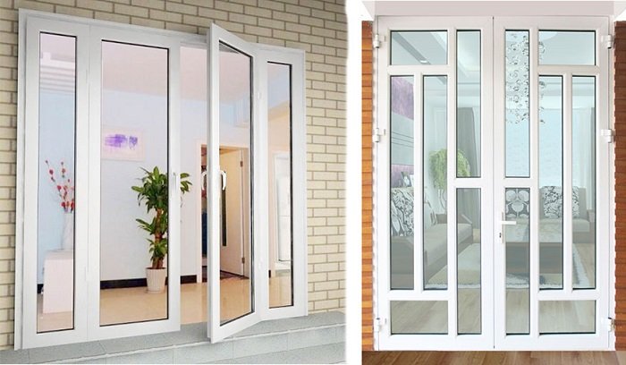 Mẫu cửa nhựa lõi thép phòng ngủ loại 2 cánh