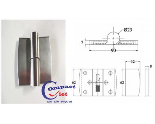 Phụ kiện Inox - Bản lề 3018G