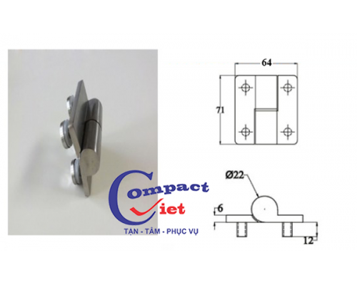 Phụ kiện inox - Bản lề E052