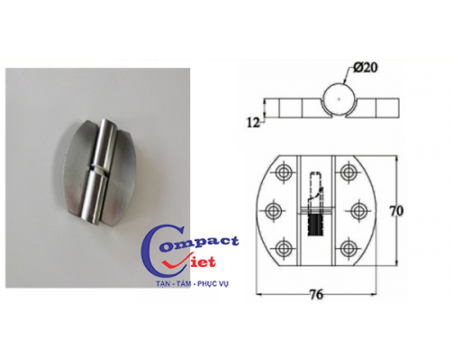 Phụ kiện inox - Bản lề E232