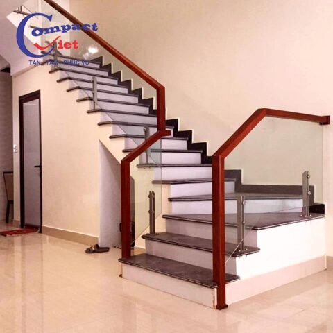 Tay vịn cầu thang nhựa giả gỗ dễ dàng tạo hình trong thiết kế Tay vịn cầu thang nhựa giả gỗ dễ dàng tạo hình trong thiết kế