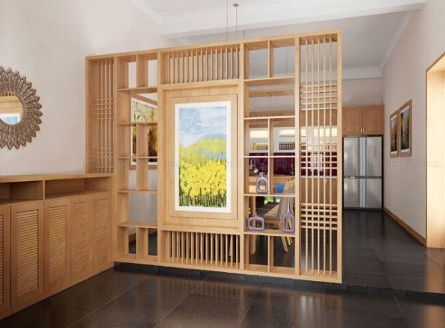 Ưu điểm của vách ngăn phòng khách bằng gỗ công nghiệp