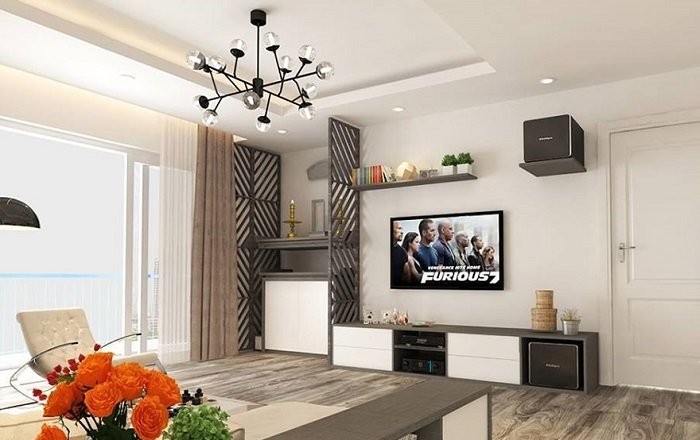 Chọn vách ngăn phòng khách và phòng thờ theo kích thước