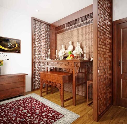 Phong cách vách ngăn phòng khách và phòng thờ đẹp, phổ biến nhất