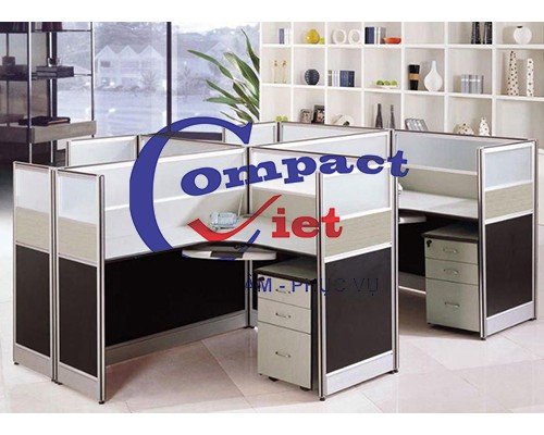 VÁCH NGĂN VĂN PHÒNG GỖ KẾT HỢP