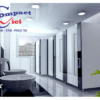 VÁCH NGĂN VỆ SINH TRẮNG PHỐI ĐEN