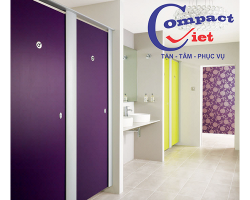 VÁCH NGĂN VỆ SINH TÍM PHỐI TRẮNG