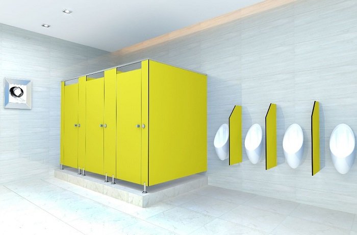vách ngăn vệ sinh bằng nhựa