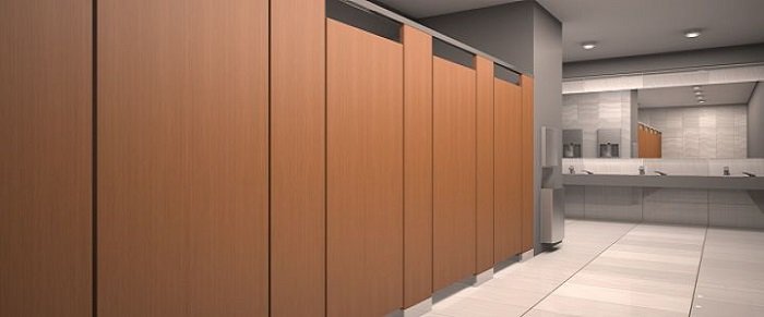 Vách ngăn vệ sinh giá rẻ tại TP HCM bằng gỗ công nghiệp MFC