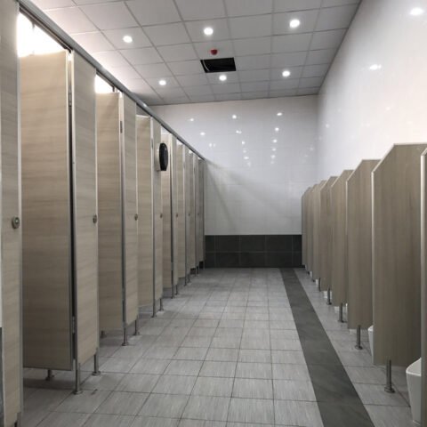 Vách ngăn vệ sinh bằng gỗ công nghiệp MFC