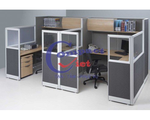 VÁCH NGĂN VĂN PHÒNG BỌC NỈ XANH