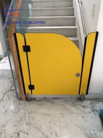 Vách ngăn vệ sinh compact được thiết kế với kích thước đúng chuẩn