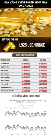 Biểu đồ giá vàng hôm nay