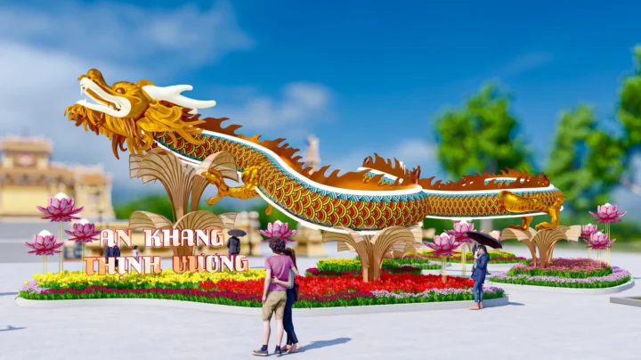 Rồng Vàng Huế tạo điểm nhấn trong không gian lễ hội