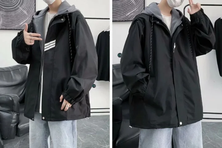 Áo jacket bomber màu xanh navy