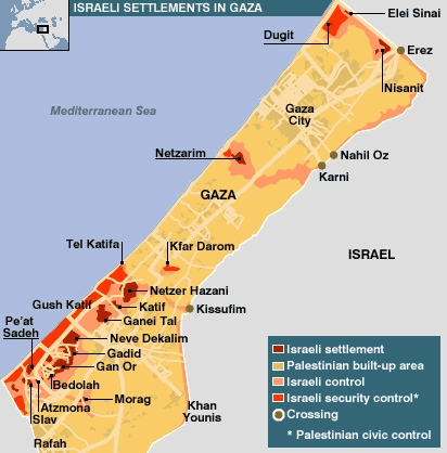 Bản đồ Dải Gaza lịch sử