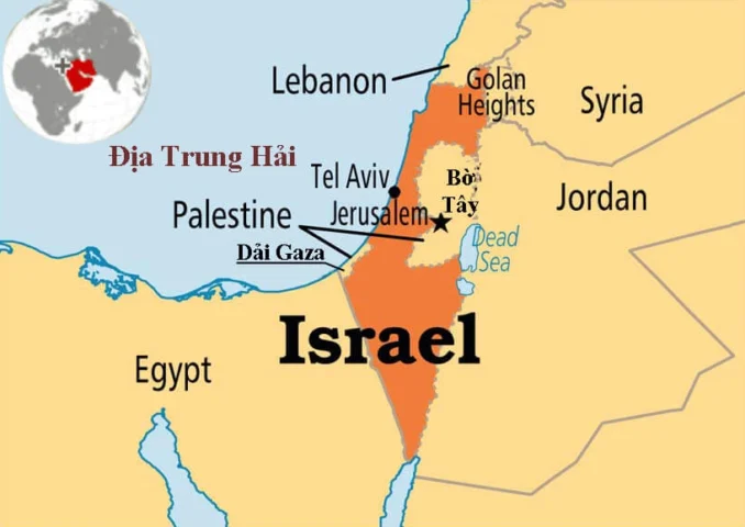 Israel là nước nào? Tất tần tật về Quốc gia Trung Đông đầy biến động Bản đồ nước Israel