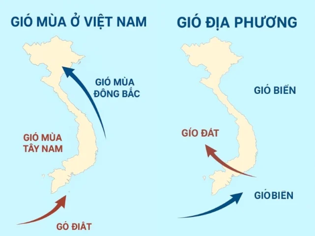 Loại Gió Nào Hoạt Động Quanh Năm Ở Nước Ta? Chuyên Gia Giải Đáp Bản đồ phân bố các loại gió ở Việt Nam