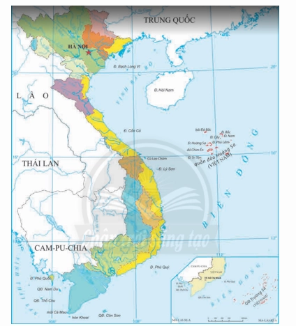 Bản đồ sông ngòi Việt Nam thể hiện hướng chảy chủ đạo