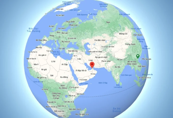 Dubai Ở Đâu Thuộc Nước Nào? Khám Phá Vị Trí Địa Lý & Ý Nghĩa Bản đồ UAE với vị trí Dubai được đánh dấu