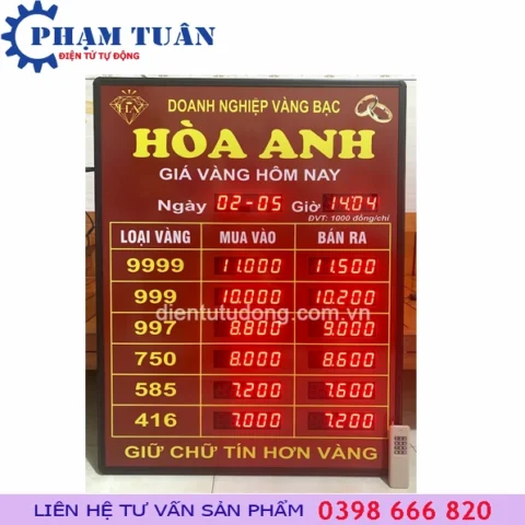 Bảng giá vàng hôm nay
