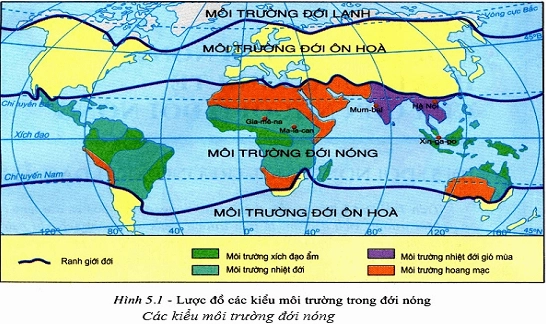 Biểu đồ nhiệt độ và lượng mưa miền Bắc Việt Nam