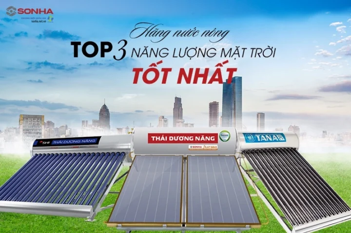 Các thương hiệu máy nước nóng năng lượng mặt trời uy tín