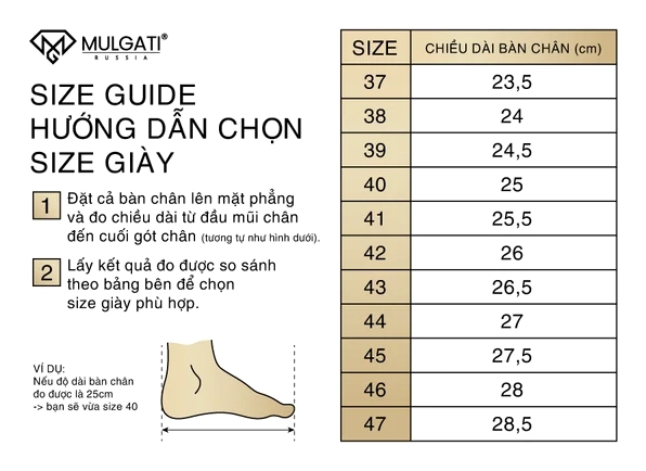 Cách đo chiều dài bàn chân
