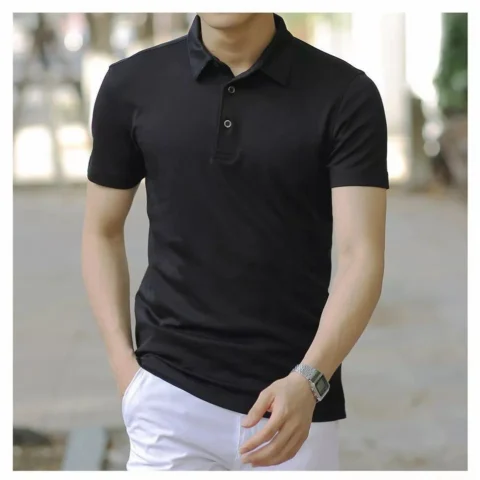 Áo Thun Nam Cao Cấp 2026: Chuẩn Mực Phong Cách và Chất Lượng Cận cảnh đường may tinh xảo trên áo thun nam cao cấp