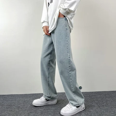 Quần Baggy Ống Rộng Nam: Xu Hướng 2026 & Cách Phối Đồ Chuẩn Chi tiết phom dáng quần baggy ống rộng nam màu xanh classic