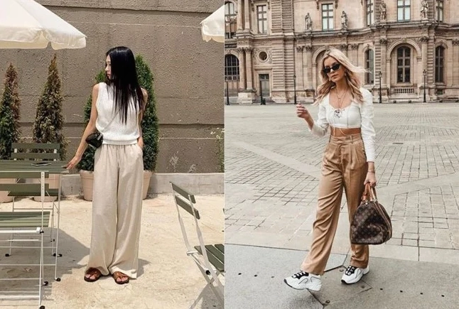 Quần Be Phối Áo Màu Gì 2026? Bí Quyết Mặc Đẹp Bất Cả Cô gái phối quần be với áo len màu cam