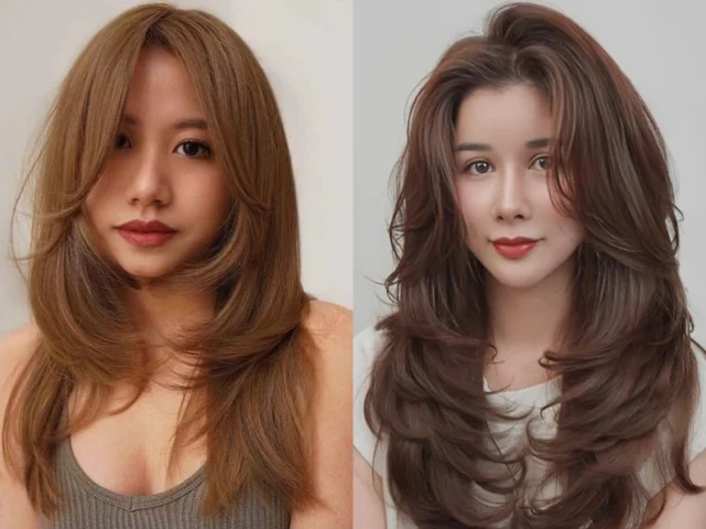 Tóc Uốn Cụp 2026: Xu Hướng Mới, Kiểu Dáng Hút Hồn Cho Phái Đẹp Cô gái với tóc uốn cụp ngang vai màu nâu hạt dẻ