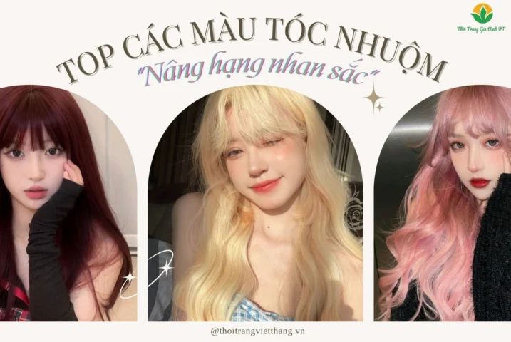 Cô gái vuốt ve mái tóc dài óng mượt