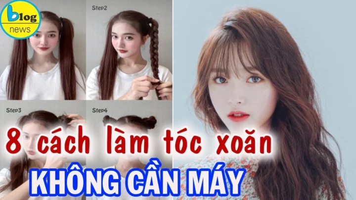 Dùng máy uốn tóc tạo kiểu xoăn