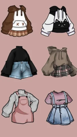 Hình ảnh tổng hợp các mẫu quần áo Chibi đẹp