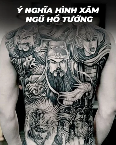Hình xăm Quan Công full lưng đầy uy lực
