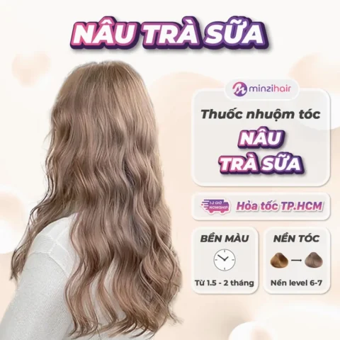 Hộp thuốc nhuộm tóc màu nâu trà sữa