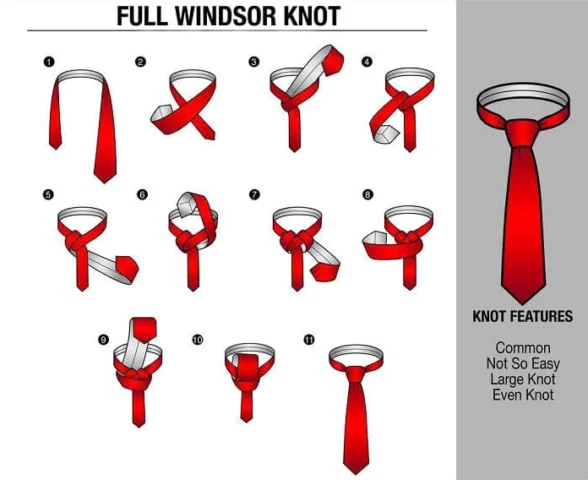 Hướng dẫn thắt cà vạt kiểu Full Windsor