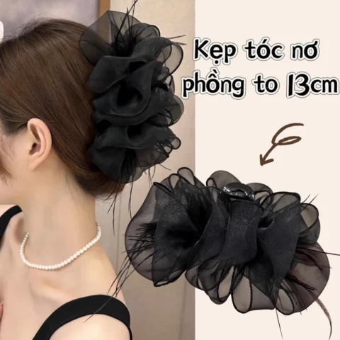 Kẹp tóc nơ phù hợp với nhiều phong cách