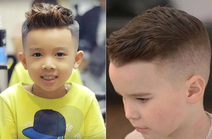 Kiểu tóc Quiff ngắn cho bé trai 1-2 tuổi