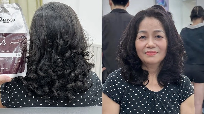 Uốn Trung Niên: Xu Hướng Tóc Đẹp & Tự Tin Cho Phụ Nữ Tuổi 40+ Kiểu tóc uốn lọn to cho phụ nữ trung niên