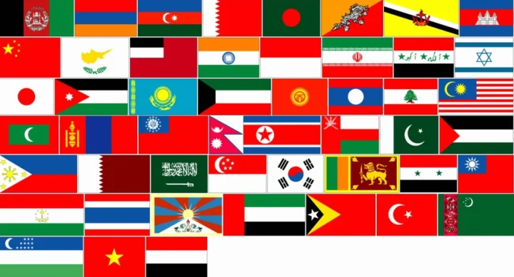 Lá cờ các nước Châu Á