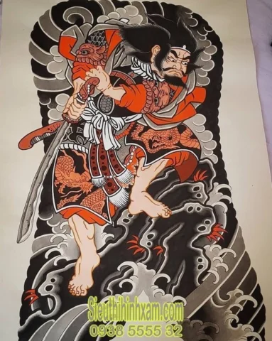 Mẫu hình xăm bít lưng phong cách châu Á