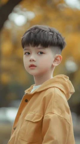 Mẫu tóc bé trai Hàn Quốc dễ thương