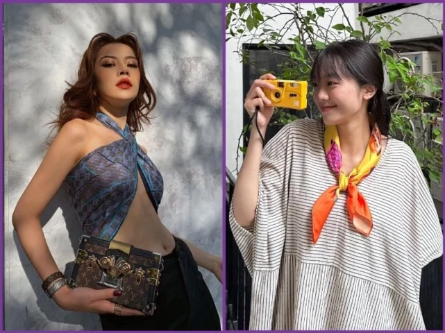 Khăn Bandana Là Gì? Hướng Dẫn Diện Mạo Thời Trang 2026 Người mẫu đeo khăn bandana thời trang